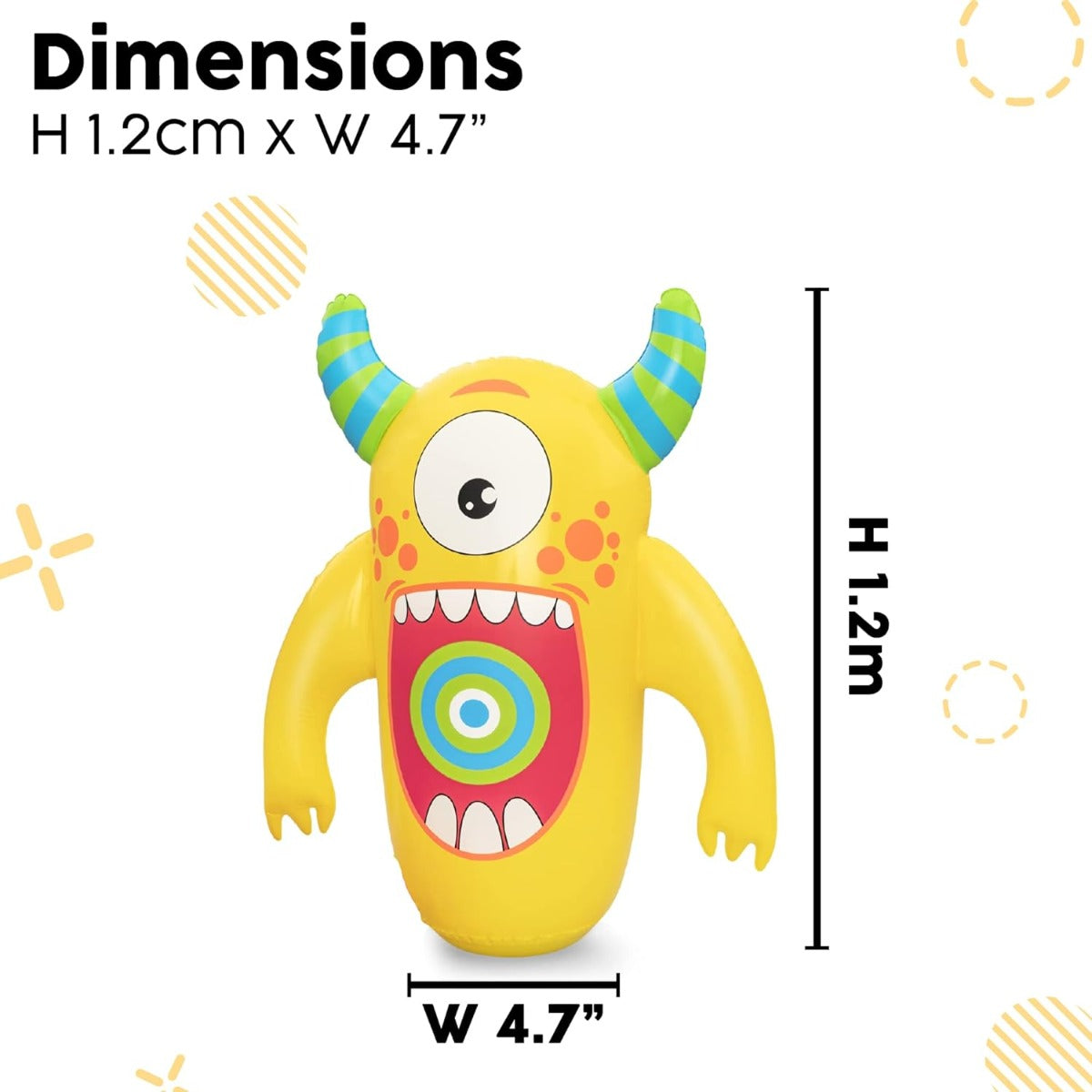 Bestway Kids Inflatable Monster Knockout Bop Bag with Boxing Gloves 120cm - No:52545