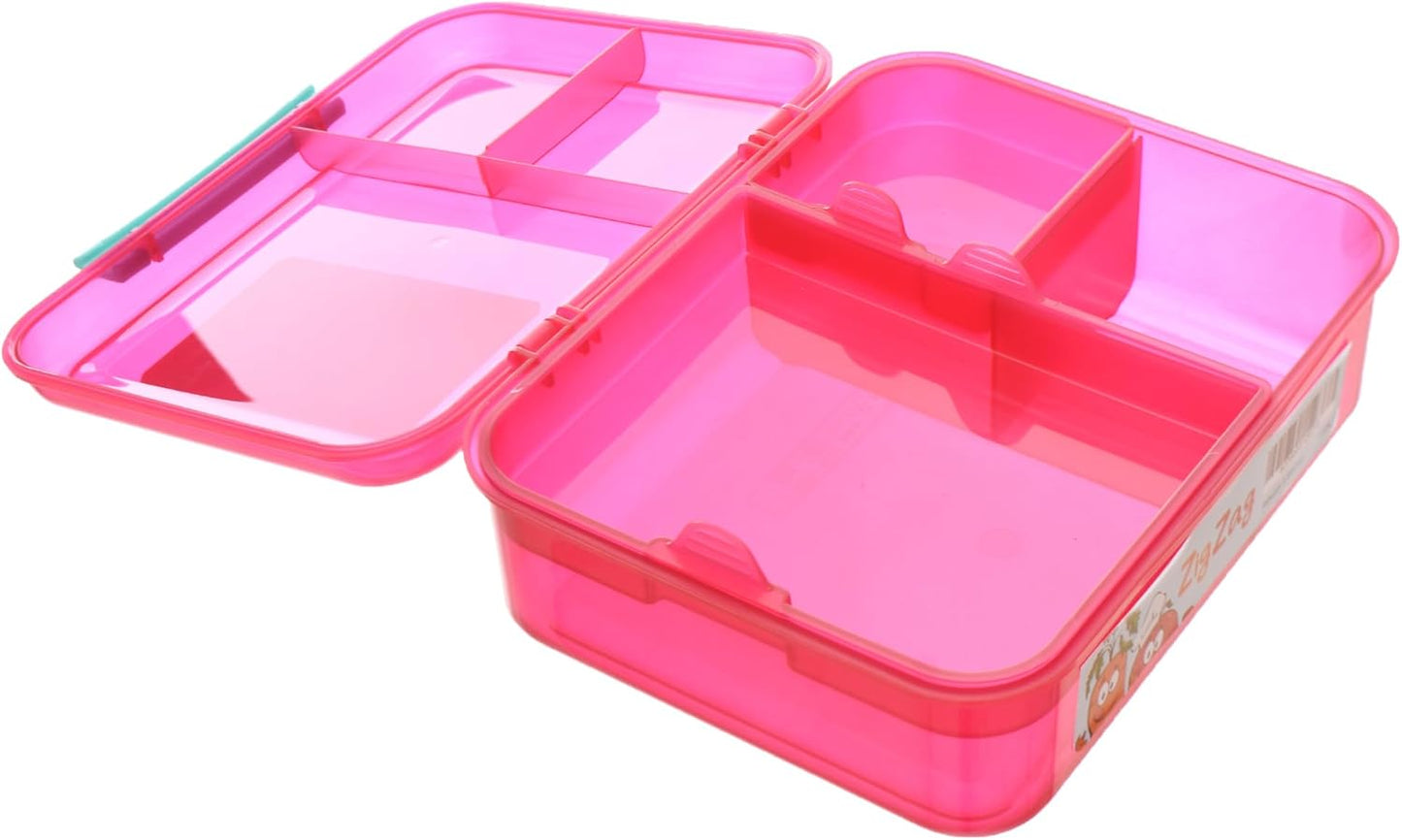Zigzag Plastic ZigZag Lunch Box, 1.65 Liter Capacity - Red- No:0069