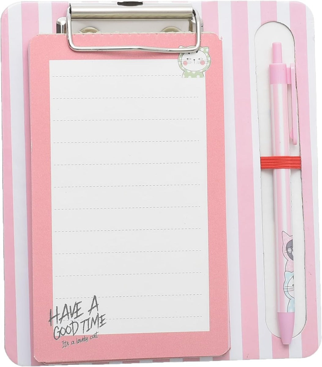 Yassin Notebook with Mini Clipboard and Pen Clip Set