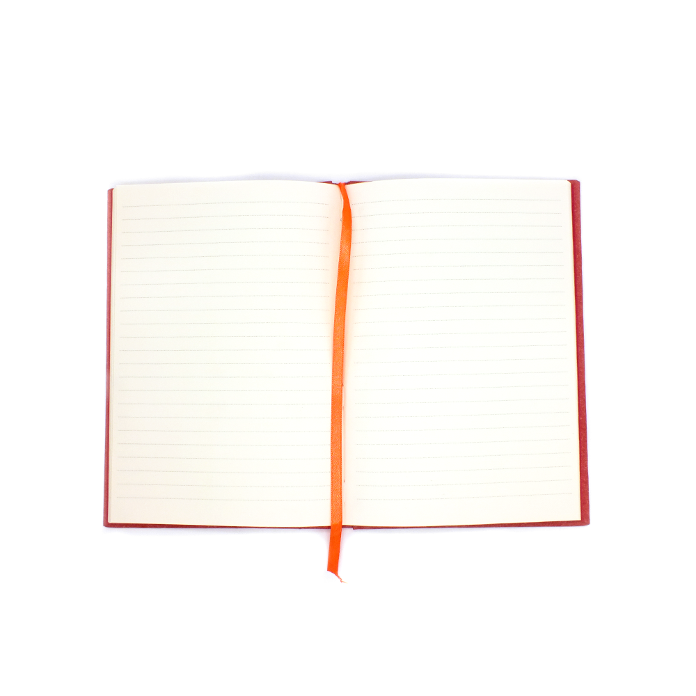 دفتر ملاحظات بغلاف مقوى مقاس A5 - أحمر (رقم 1059)