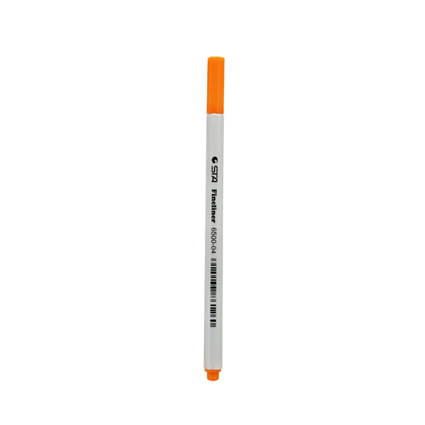 STA Fineliner Pen Orange No.6500-04