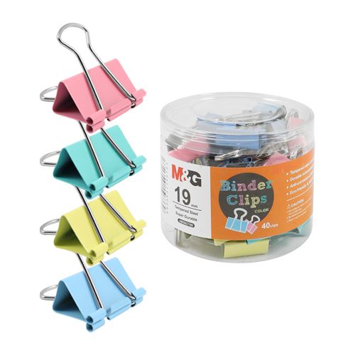 M&G Pack of Chenguang Binder Clips colors-19m - No:ABS92769
