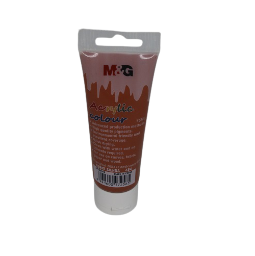M&G Acrylic Colour Tube Burnt Sienna (684) 75 ML No: APLN6598