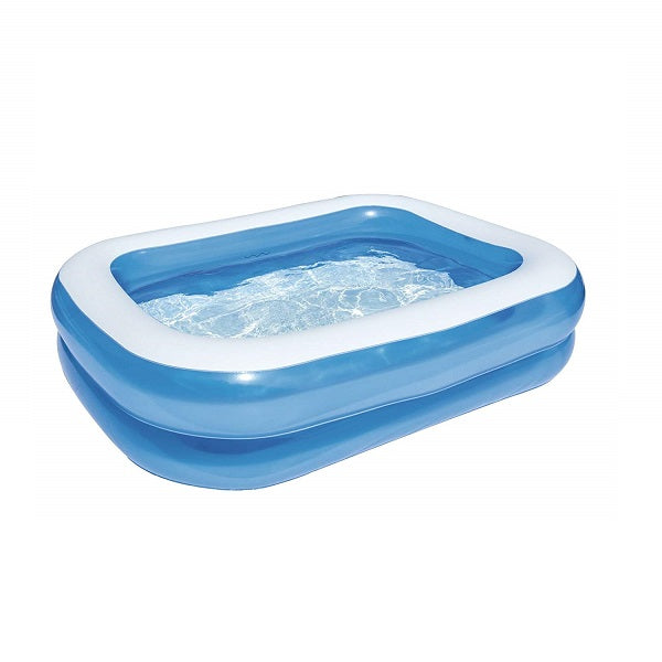 Bestway 6'7" x 59" x 20"/2.01m x 1.50m x 51cm Blue Rectangular Family Pool