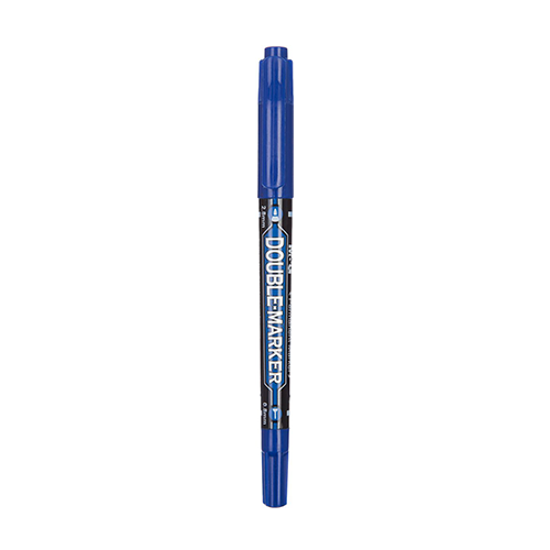 M&G Chenguang Permanent Student Twin Marker - Double Tip Broad and Extra Fine, Waterproof, Quick Drying - Blue - No: APMV7471