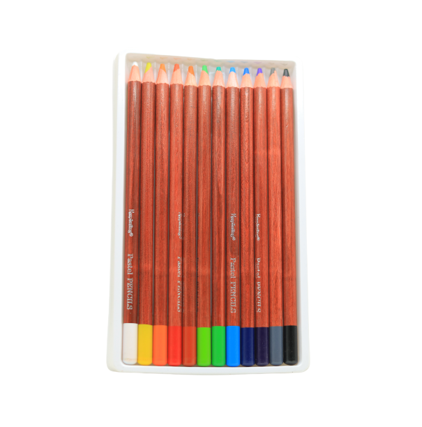 Keep Smiling Pack of 12 Soft Pastel Pencils - No:Tb-1020
