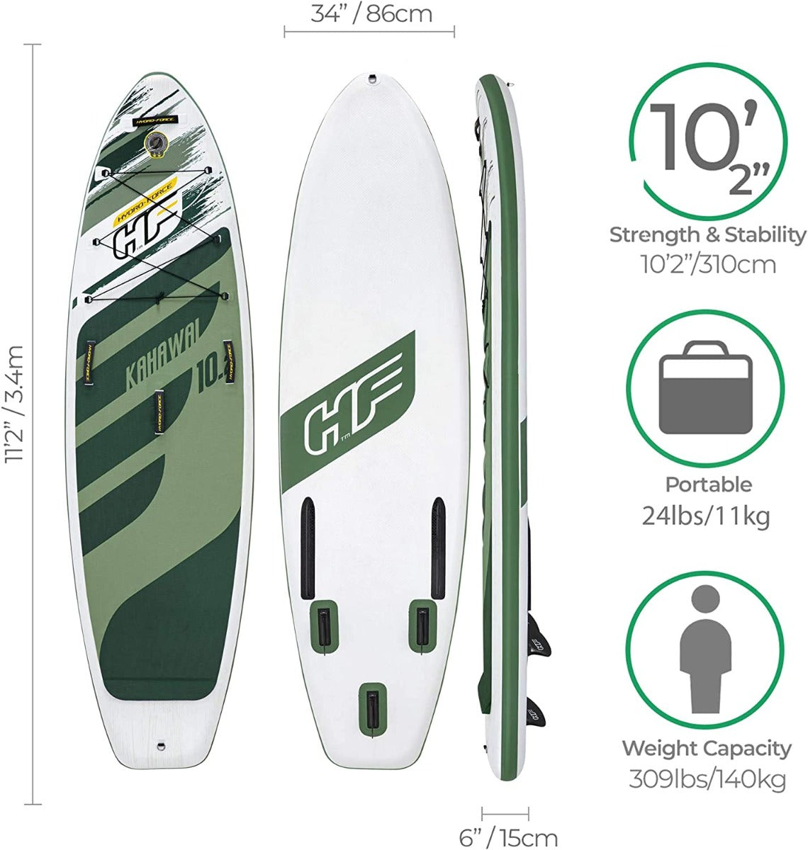 لوح التجديف Bestway Kahawai SUP hydro-Force 310 × 86 × 15 سم - رقم: 65308