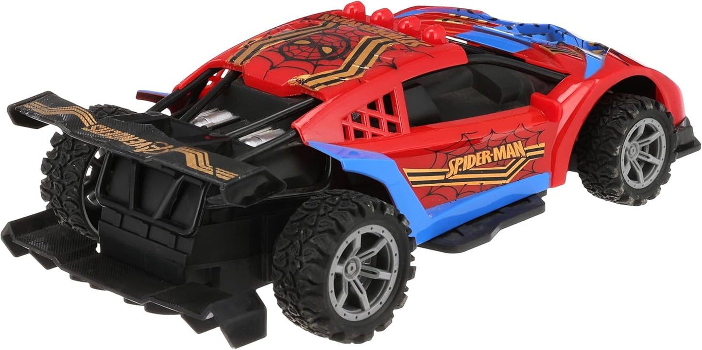 سيارة رياضية تعمل بجهاز تحكم عن بعد بمقياس 1:14، 4 قنوات، مزودة بإضاءة (بدون بطارية) (سبايدرمان) - رقم المنتج: H789