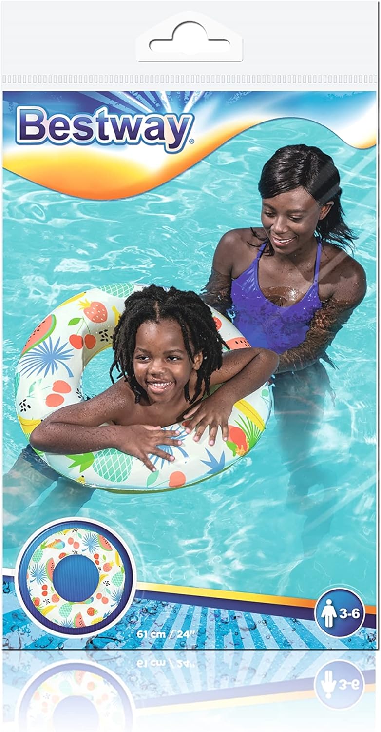 Bestway Swimming Ring for Kids | Durable Inflatable Swim Float, Summer Water Pool Toys, Assorted Designs