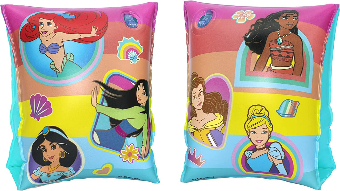 أساور معصم قابلة للنفخ من بيست واي بتصميم أميرات ديزني للأطفال من عمر 3 إلى 6 سنوات - رقم: 91041