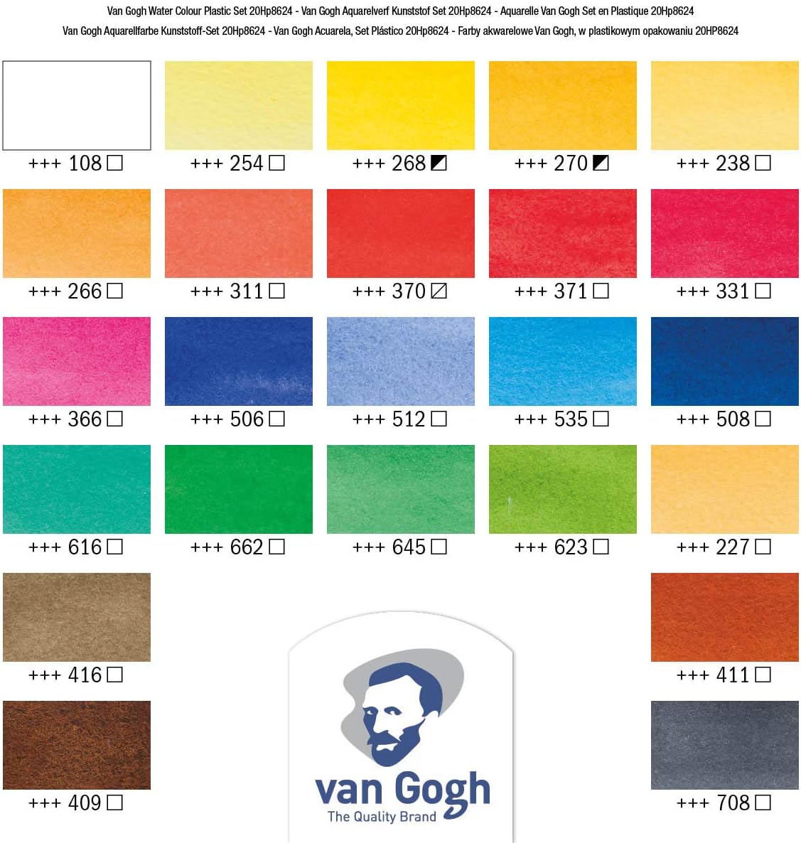 Talens van gogh watercolour pocket box Water Color - 24 Colors
