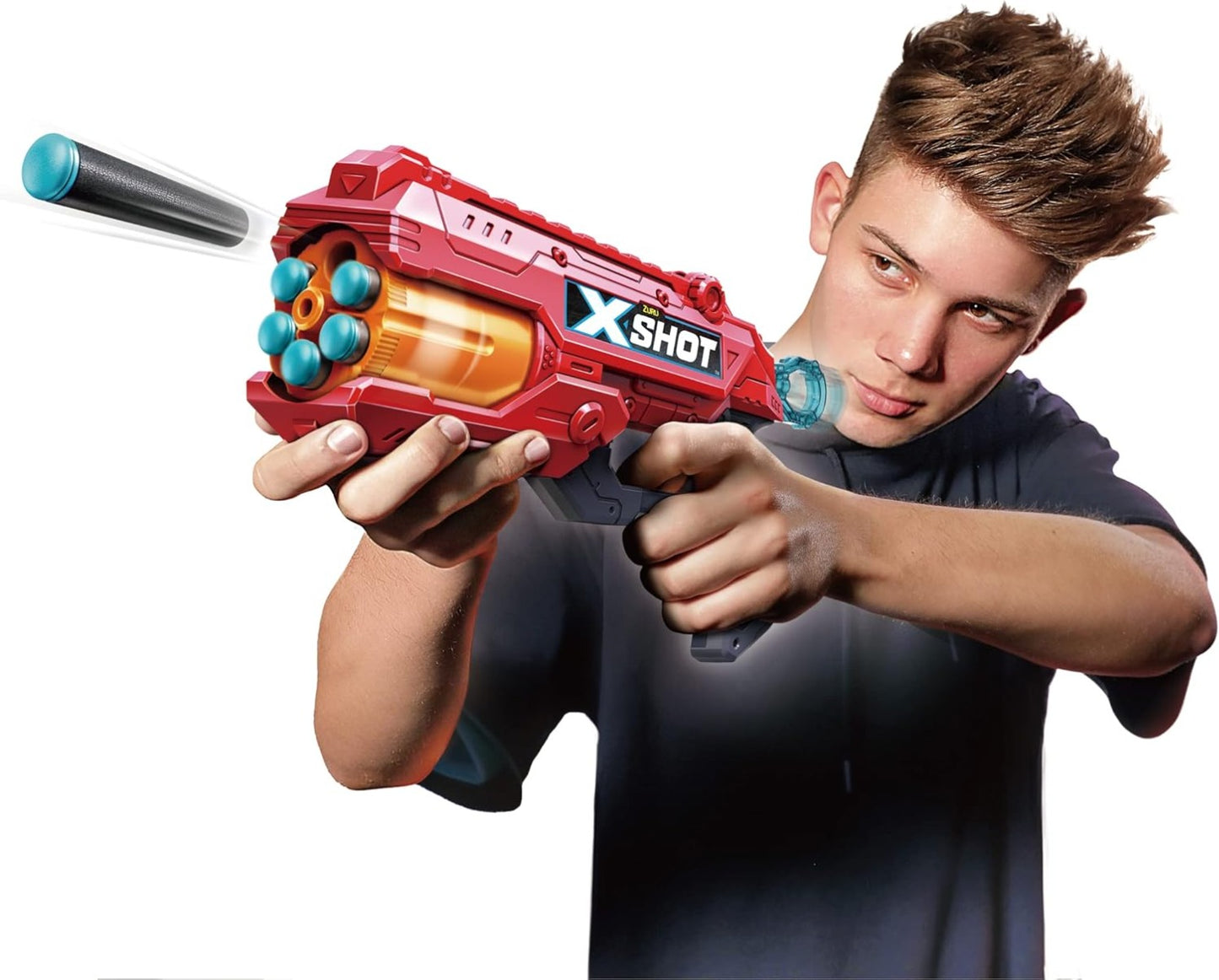 Zuru X-SHOT Excel Reflex Launcher Orange 12 Arrows Reflex-6 (16Darts)