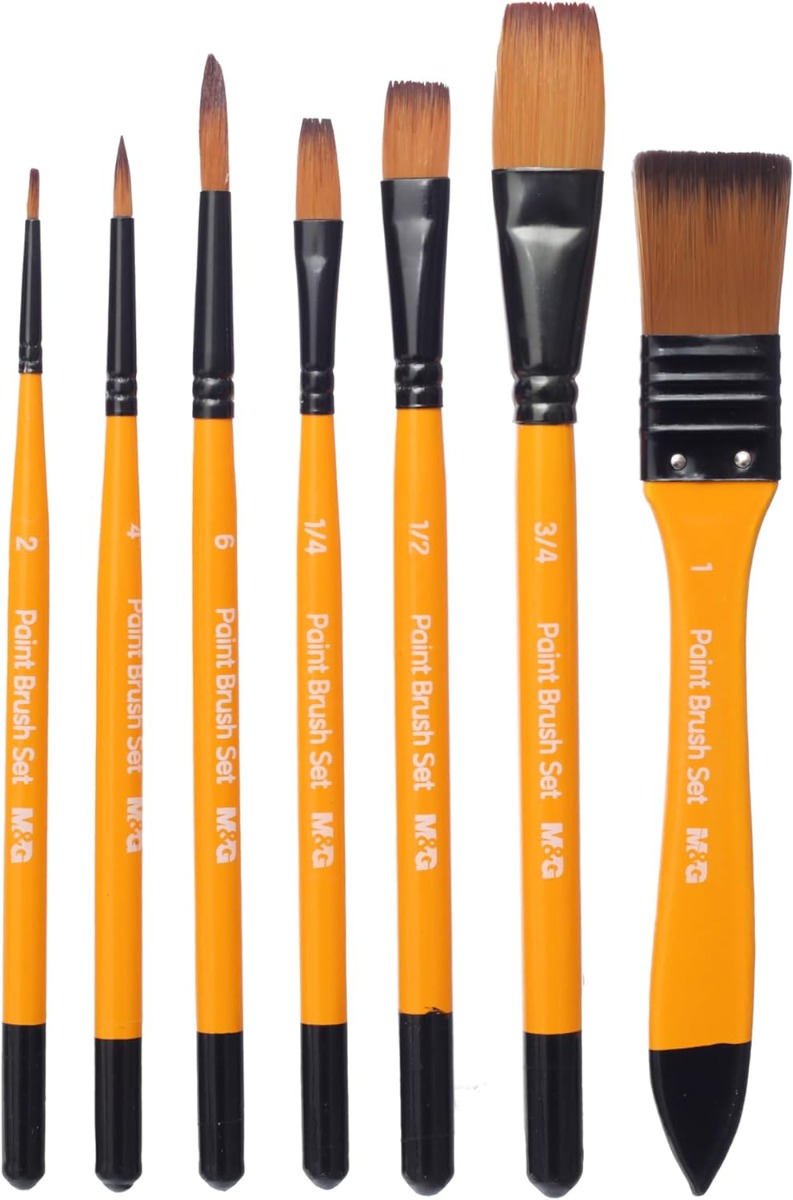 مجموعة فرش الرسم M&G Chenguang، متعددة الاستخدامات واحترافية، 7 قطع، رقم المنتج: ABH978C0