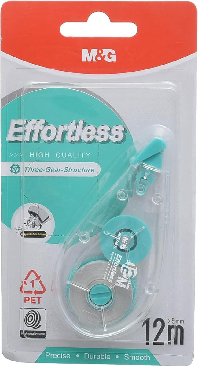 شريط تصحيح M&G Chenguang سهل الاستخدام، 12 متر × 5 مم للأسنان الملساء - قطعة واحدة - رقم المنتج: ACT74672