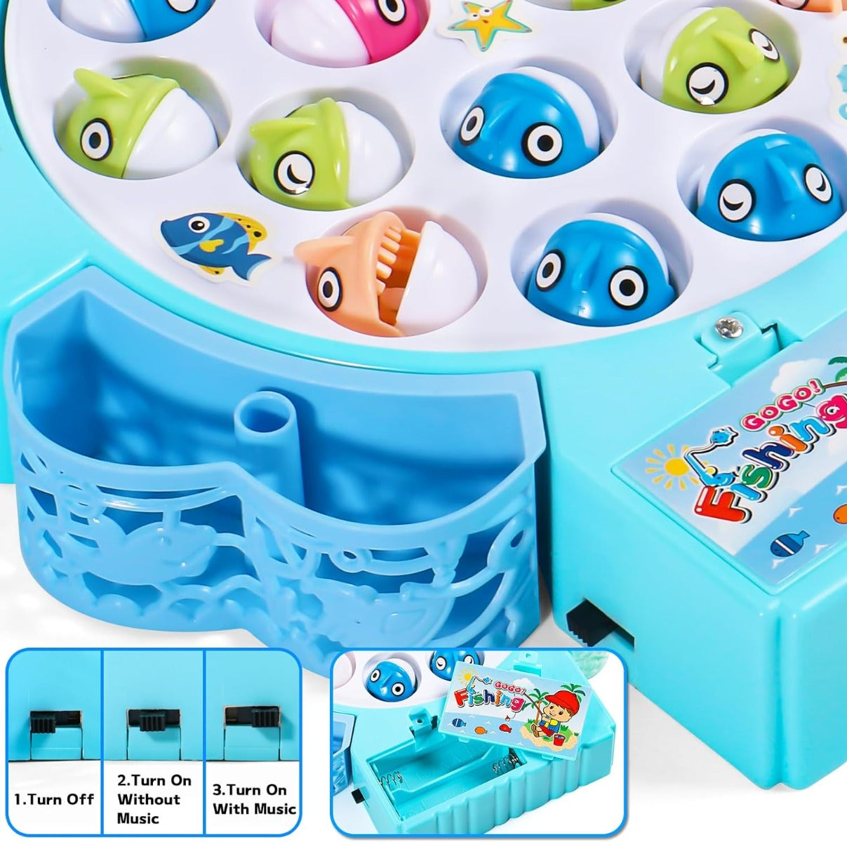 Magnetic Fishing Toy Game With Inflatable pool Magnetic Fishing Toy - No:20112