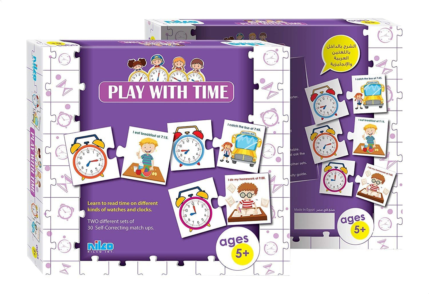 Nilco Educational Cards - Play With Time - 60 Pcs - No:20375