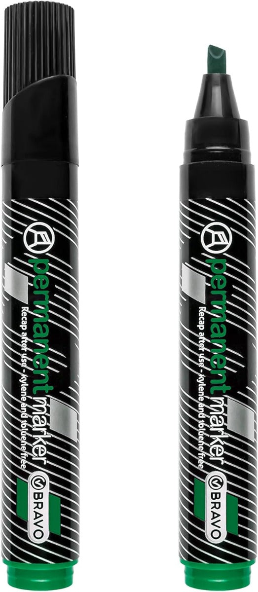 Bravo marker permanent-chisel tip Marker - Green - 1pcs