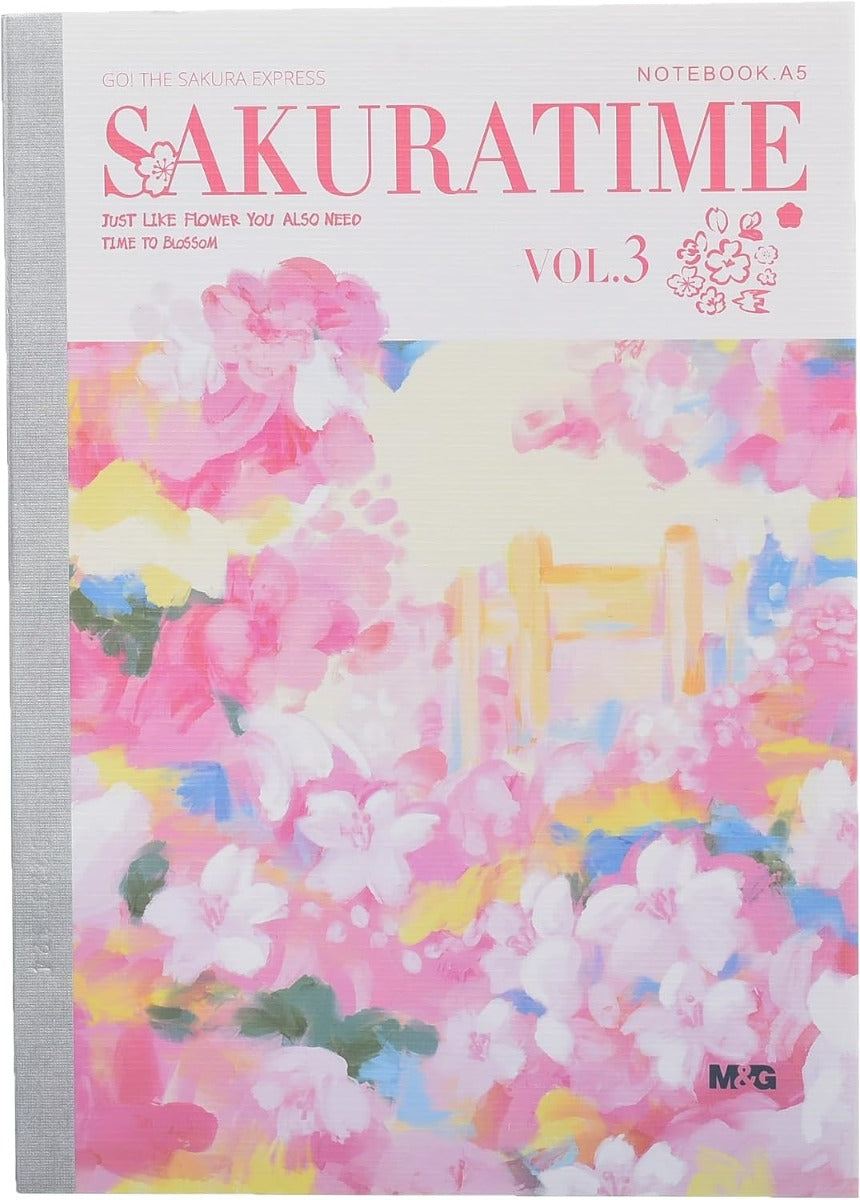 M&G Chenguang 4 In 1 Sakura Time Set Alat Tulis Pulpen Notebook Eraser & Correction Tape - SET -No:HAGP2360