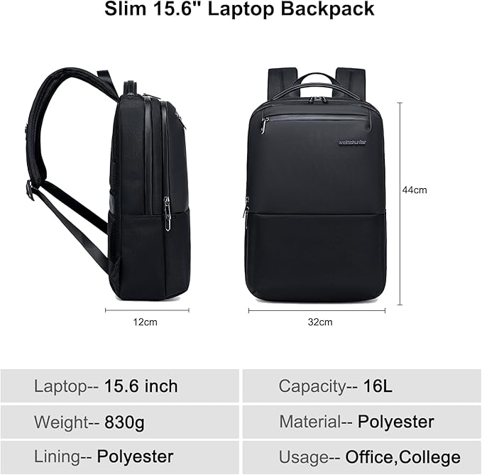 Arctic Hunter Slim Laptop backpack Stylish Premium lightweight Business 16L Laptop Backpack for 15.6-inch Laptop - No:B00681