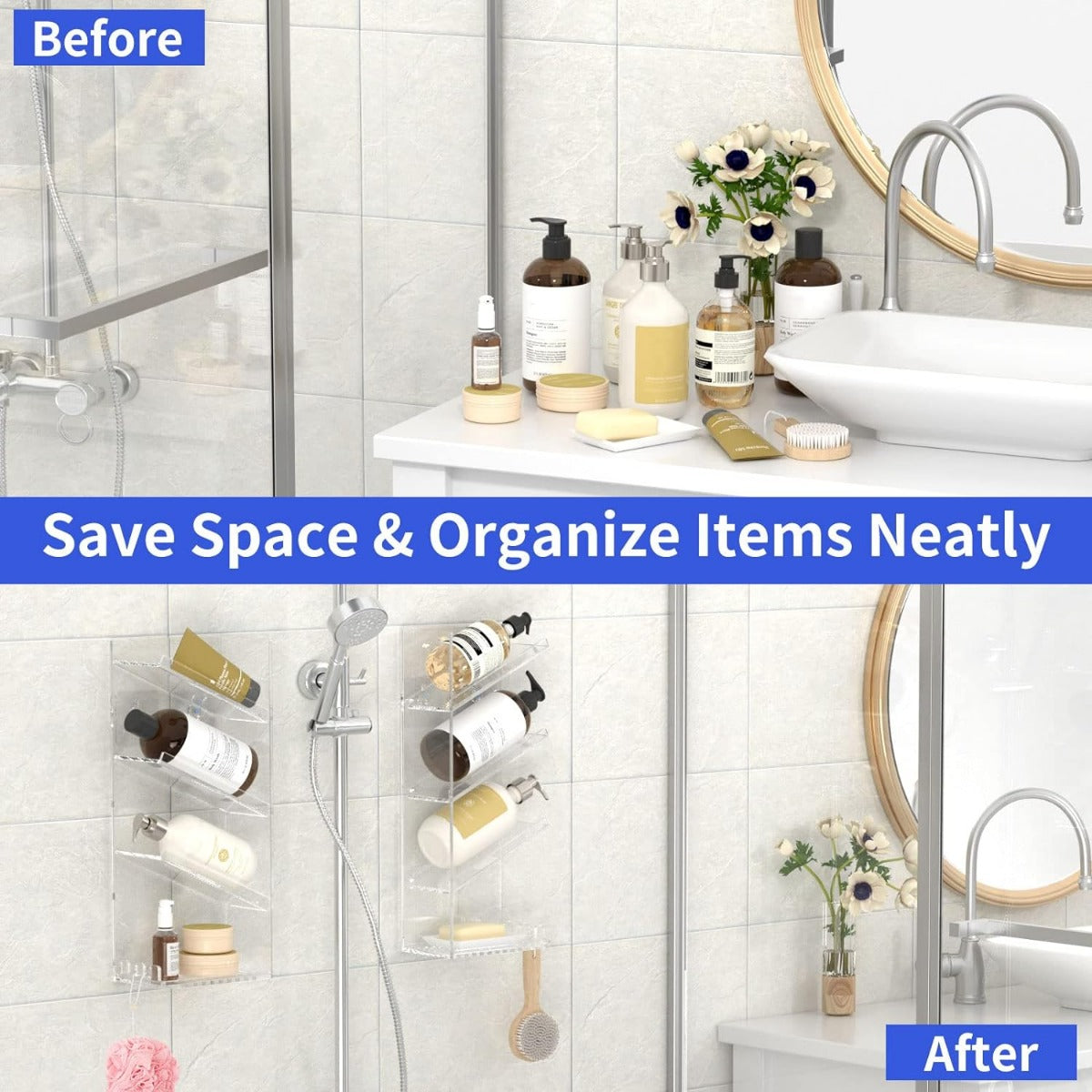 Acrylic Bathroom Organizer Shower