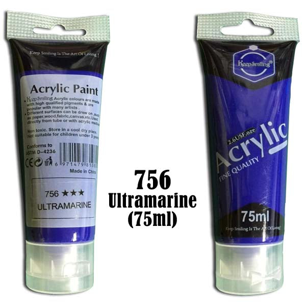 Keep Smiling Acrylic Paint Tube 75 Ml - Ultramarine - No:756