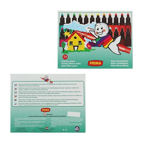 ألوان بريما فلوماستر 24 لونًا ماكسي وايد