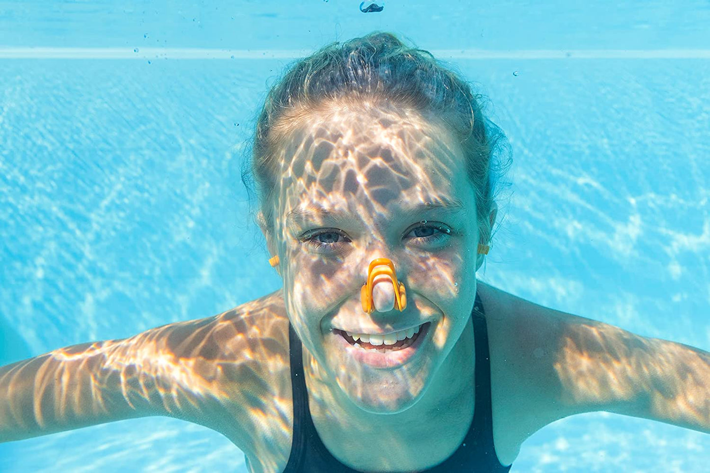 مجموعة بيست واي المكونة من 3 قطع: مشبك أنف وسدادات أذن للسباحة للأطفال والكبار - رقم: 26032