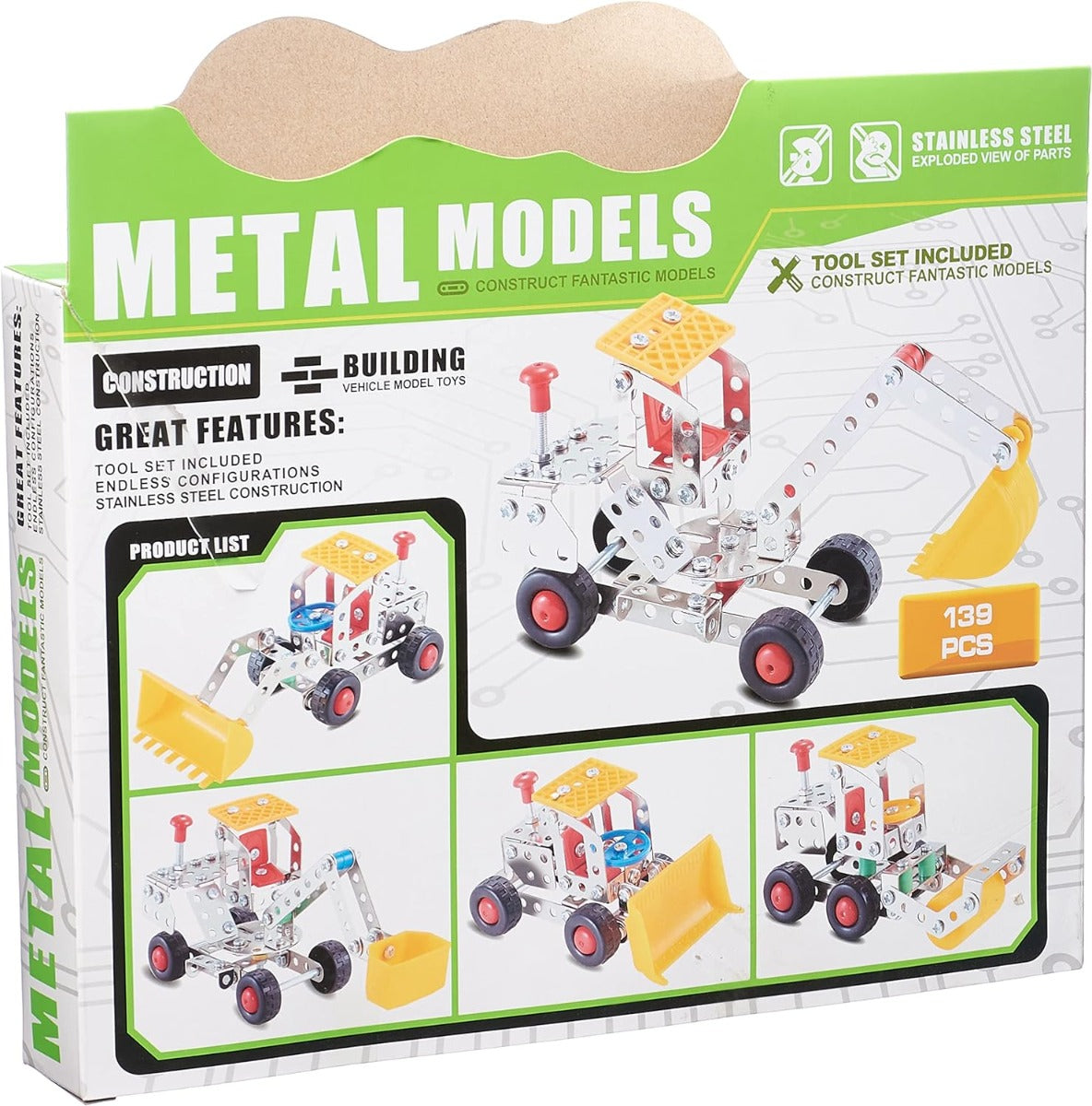 مجموعة ميكانو 5 في 1، 139 قطعة، نماذج معدنية للبناء واللعب - رقم: 865