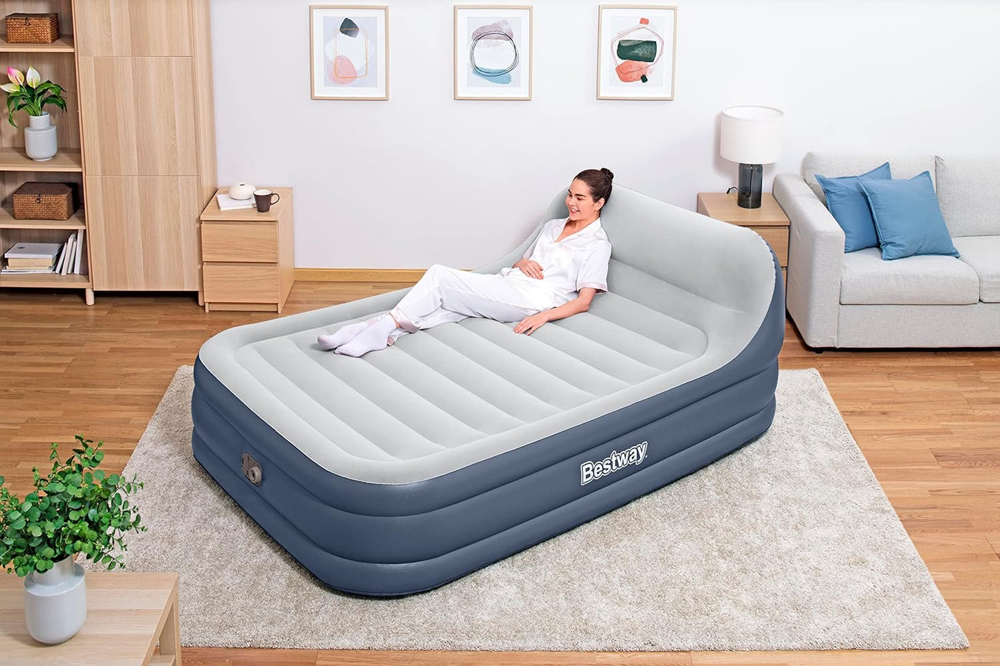 Bestway Premium Queen Sized TriTech Air Bed Complete 152 x 236 x 150 cm - No:67923