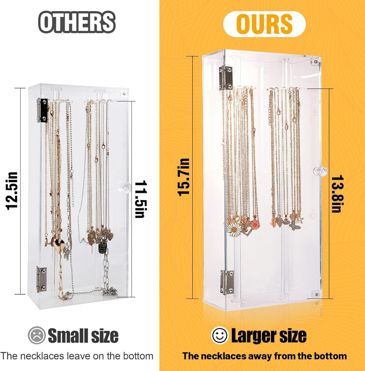 Acrylic Necklace Holder-Stand Dust-proof .