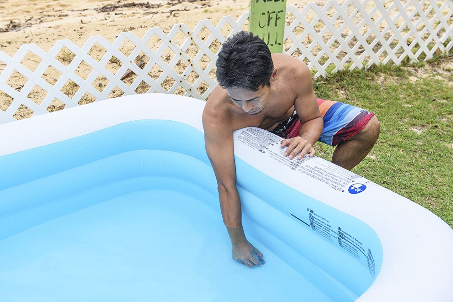 مسبح جيلونج جالاكسي القابل للنفخ، مقاس 305×183×56 سم، مسبح هوائي - رقم: 10184