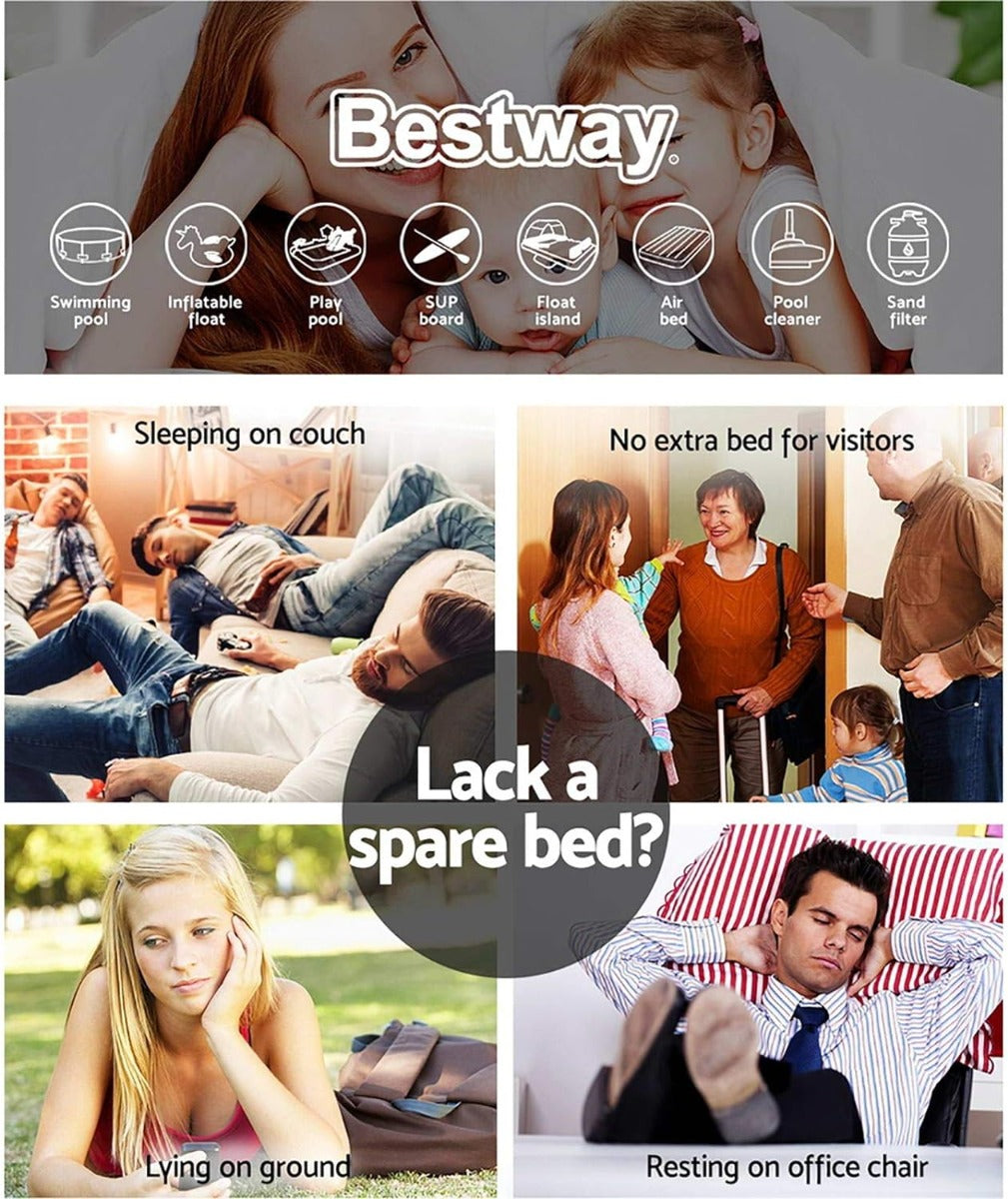 Bestway Pavillo 74" x 39" x 8.5"/1.88m x 99cm x 22cm Aeroluxe Airbed Twin - No: 67001