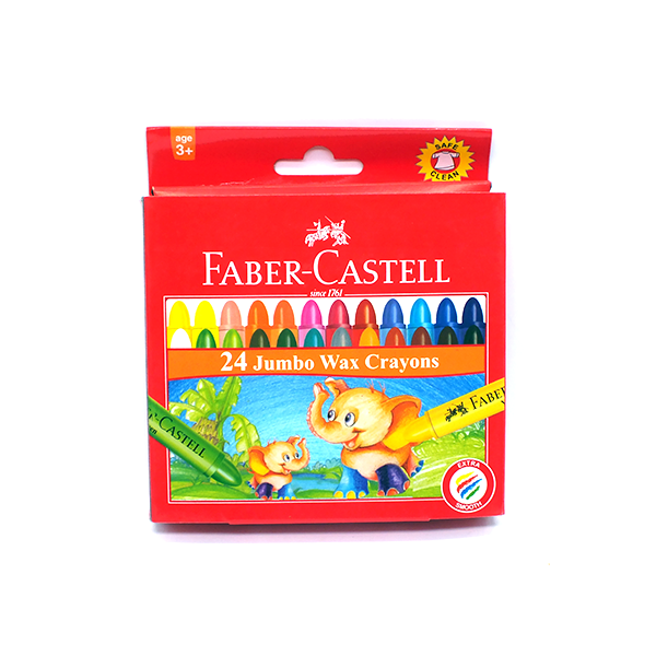 Faber-Castell 24 Jumbo Coloured Wax Crayons
