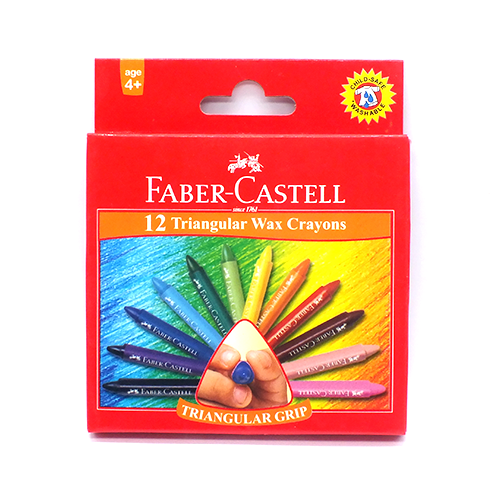 مجموعة فابر كاستل المكونة من 12 قلم تلوين شمعي مثلث الشكل