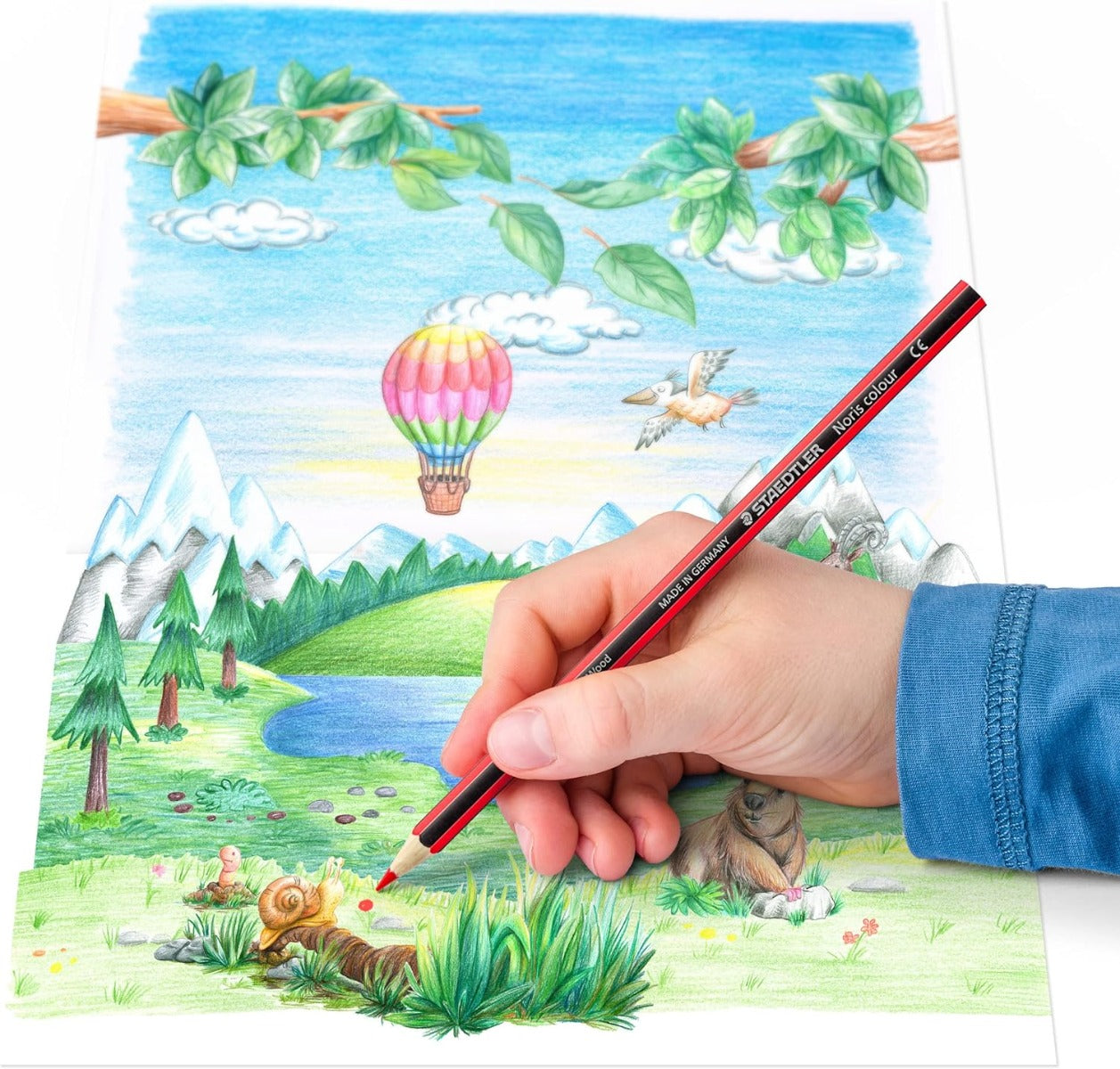 Staedtler Noris colour colouring pencils in assorted colours, pack of 20 plus 4 FREE pencils - No:185 C24P