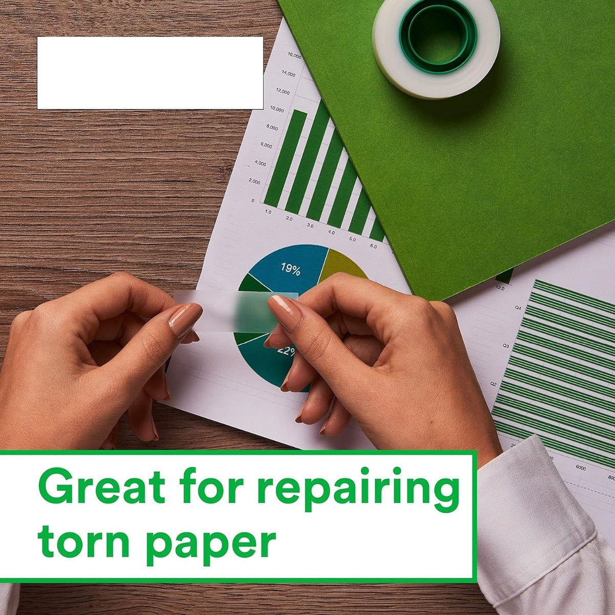 M&G Chenguang Ustic Invisible Tape with Cutter 18mm * 30M - No:AJD957BD