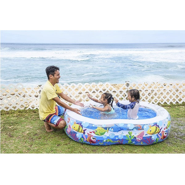 Jilong Figure Large Swimming Pool for Children with Fun Sea Animals 175 x 109 x 46 CM - No:10118