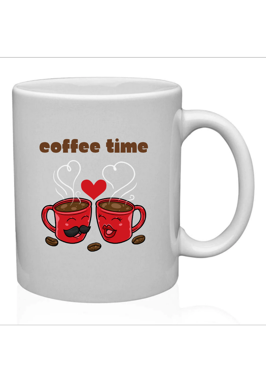 Coffee time couple ceramic mug