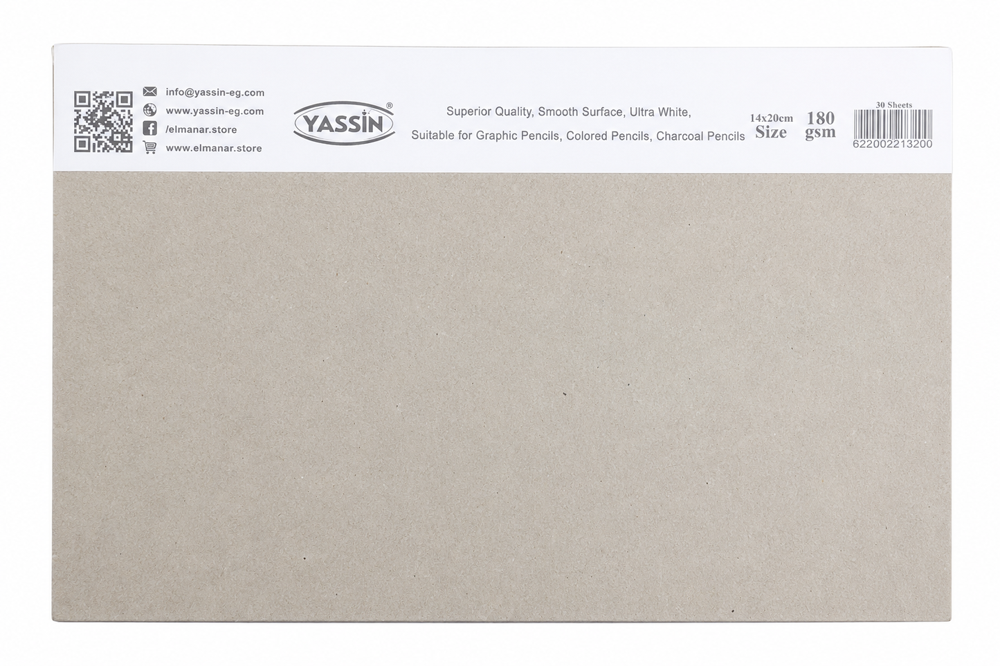 YASSIN Black & White Sketch Book 14 × 20 cm – 30 Sheets – 180 GSM – Premium Spiral Bound Drawing Pad for Pencil, Charcoal & Colored Pencils