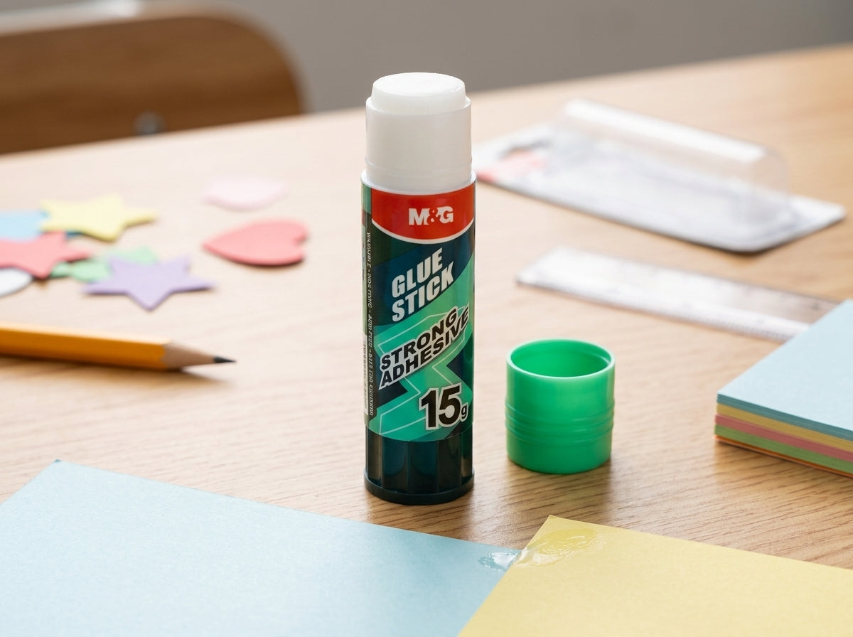 M&G Chenguang Glue Stick 15g – Strong Adhesive, Smooth Application, Washable, Non-Toxic Glue for Paper, Cardboard & School Projects - 1pcs - No: ASG971H4