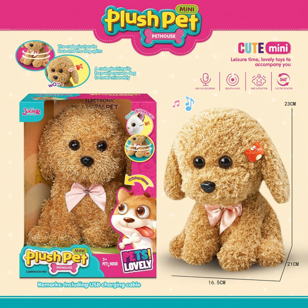 Jolier interactive electronic poodle plush pet studio packshot