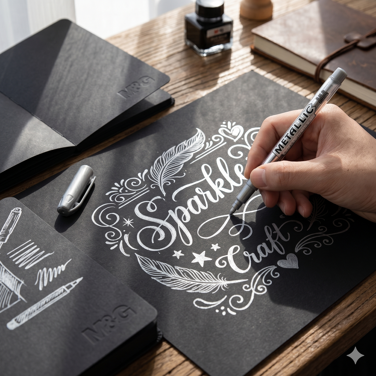 M&G Chenguang Silver Metallic Marker Pen - No: AWBY0108
