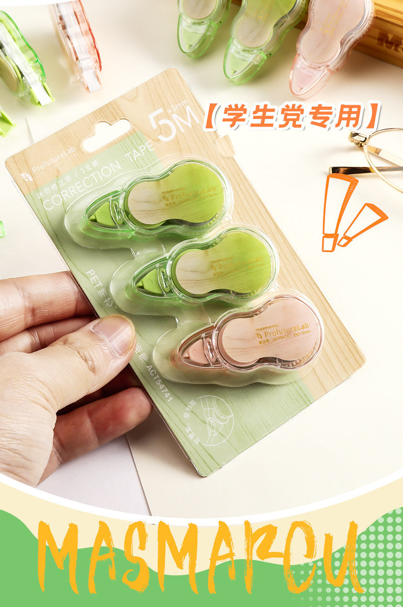 M&G Chenguang ProfutureLab Correction Tape Value Pack – 3 Pack, 5m x 5mm Each, Instant Dry PET Correction Tape for School, Office & Home - 1 pack - No: ACT54741