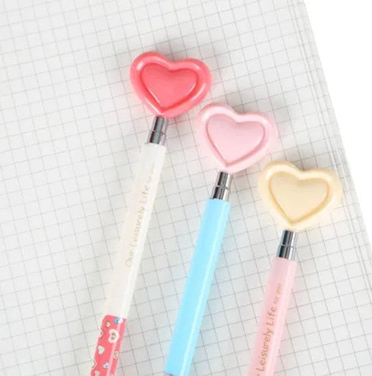 M&G Chenguang" Heart-Shape" Cap Retractable Convenience Blue Color 0.5mm Ball Pen- 1pcs - No:ABP87572