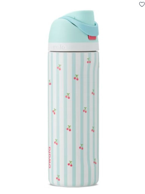 Owala FreeSip Insulated Stainless Steel Water Bottle with Built-In Straw, Leak-Proof Lid, 24 oz (710 ml), Assorted Printed Designs