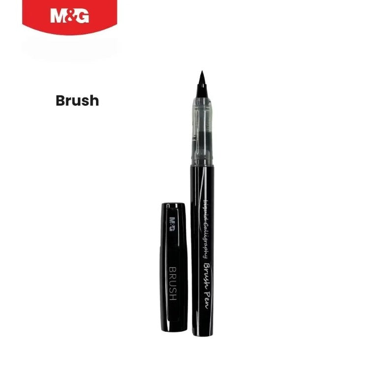 M&G Chenguang Liquid Calligraphy Brush Pen – Black Waterproof Ink | Flexible Japanese Brush Tip | Hand Lettering, Calligraphy & Illustration - No: ARPM3174