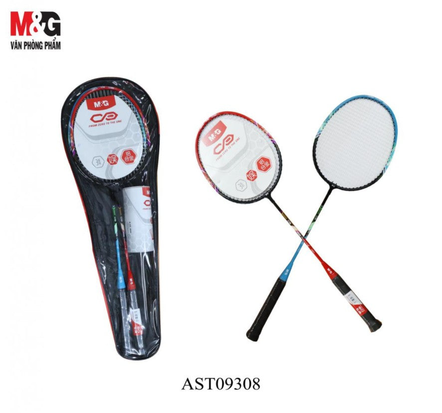 M&G Chenguang Badminton Racket Set with 2 Rackets & Shuttlecocks with 3 shuttlecocks - 66cm – No: AST09308
