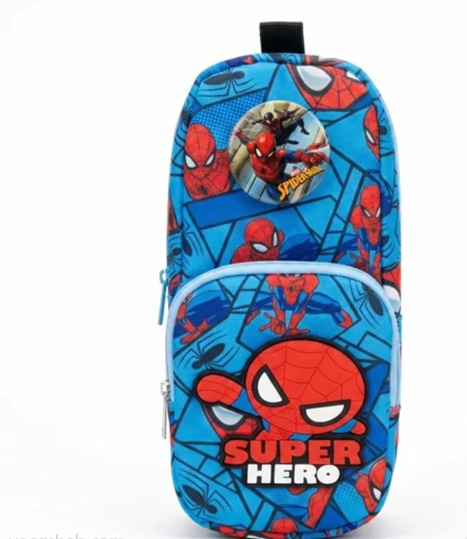 Spider-Man Kids Pencil Case – Double Zipper Large Capacity School Stationery Organizer