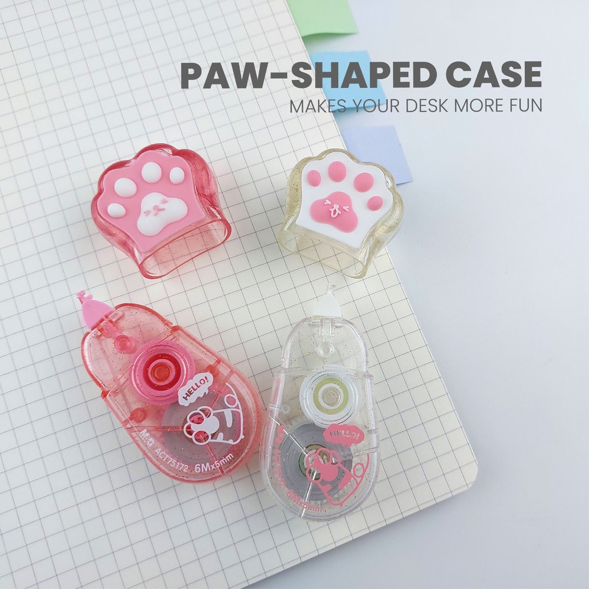 شريط تصحيح M&G Chenguang Lovely Kitty، 6 أمتار × 5 ملم، شكل مخلب قطة لطيف - قطعة واحدة - رقم: ACT75172