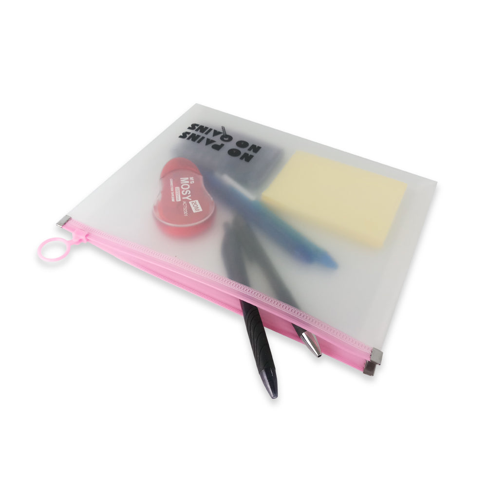 M&G Chenguang plastic zipper Stationery bag clear zip lock A5 - No:ADMN4156
